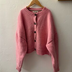 Boden Pink Women's Cropped Cardigan Sweater